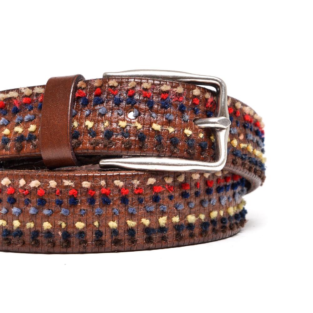 D'AMICO Cintura Rigata Ricamo Multicolor Vendita Calda