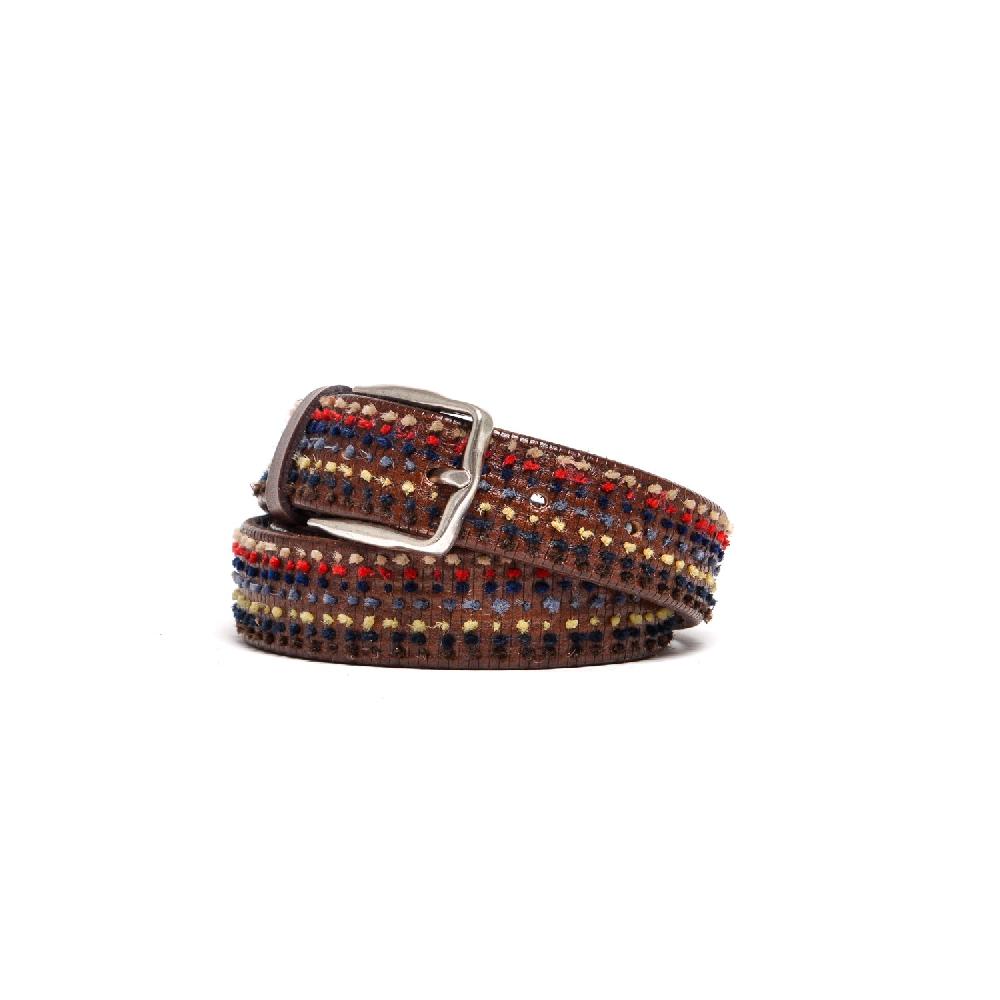 D'AMICO Cintura Rigata Ricamo Multicolor Vendita Calda
