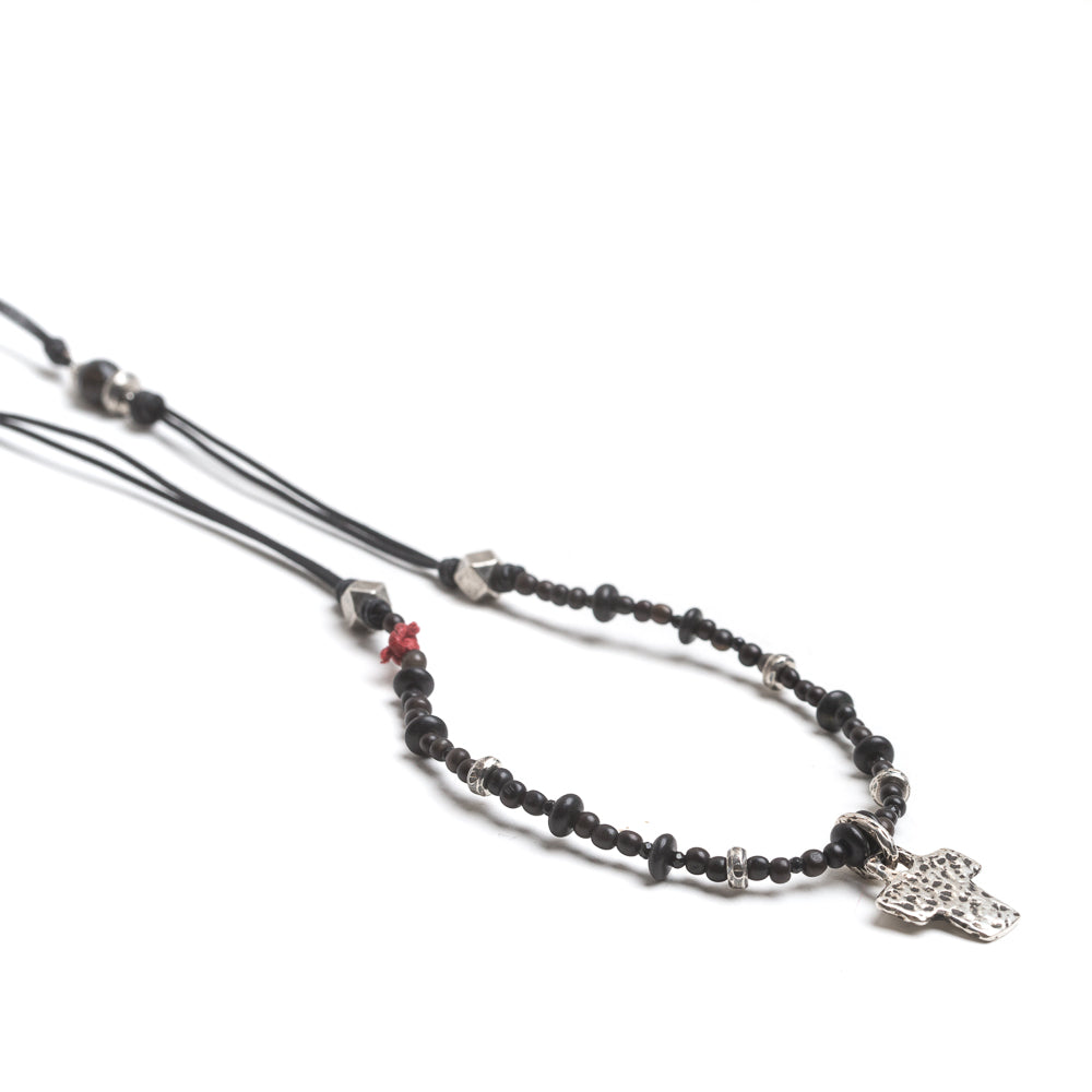 D'AMICO Collana Filo + Corno + Croce Latina Promozione Limitata