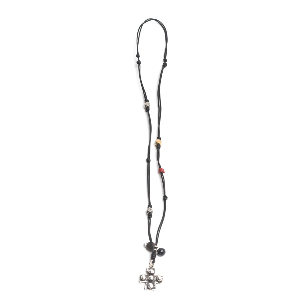 D'AMICO Collana Filo Cerato + Croce Medievale Shopping Online