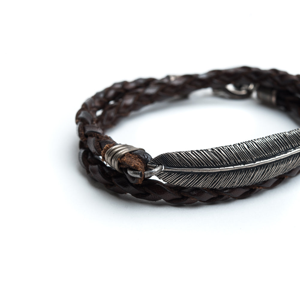 D'AMICO Bracciale Piuma + Cuoio Scooby T.Moro Presa