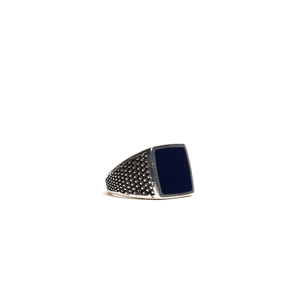 D'AMICO Anello Dupont Quadrato con Lacca Blu Outlet