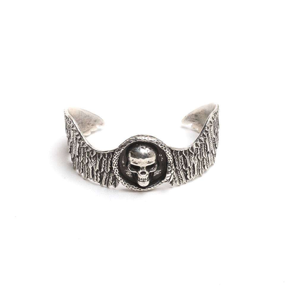 D'AMICO Bracciale Rigido Ali + Teschio Saldi