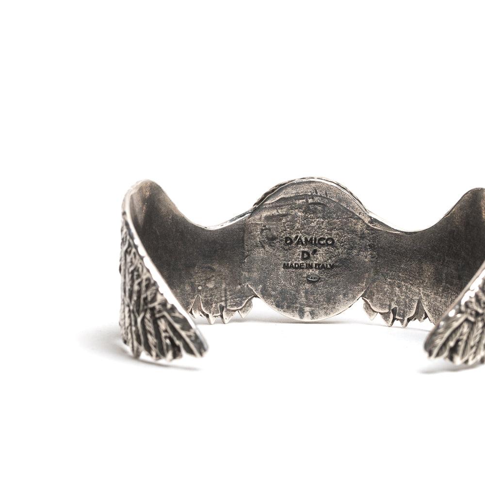 D'AMICO Bracciale Rigido Ali + Teschio Saldi