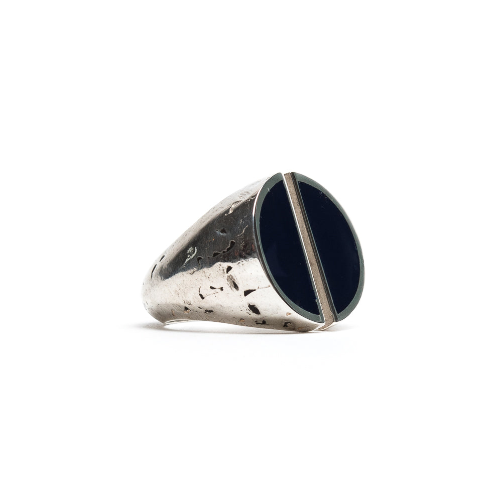 D'AMICO Anello Taglio con Lacca Blu Promozione