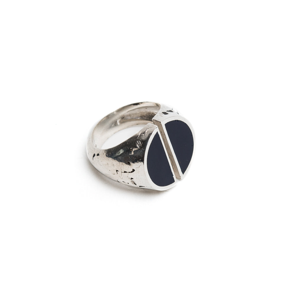 D'AMICO Anello Taglio con Lacca Blu Promozione