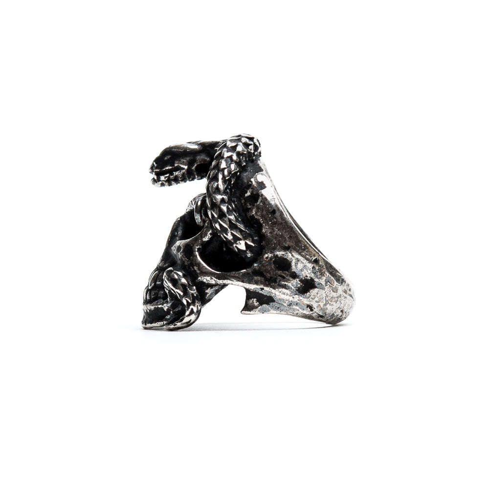D'AMICO Anello Teschio Piercing e Serpente Spedizione Gratuita