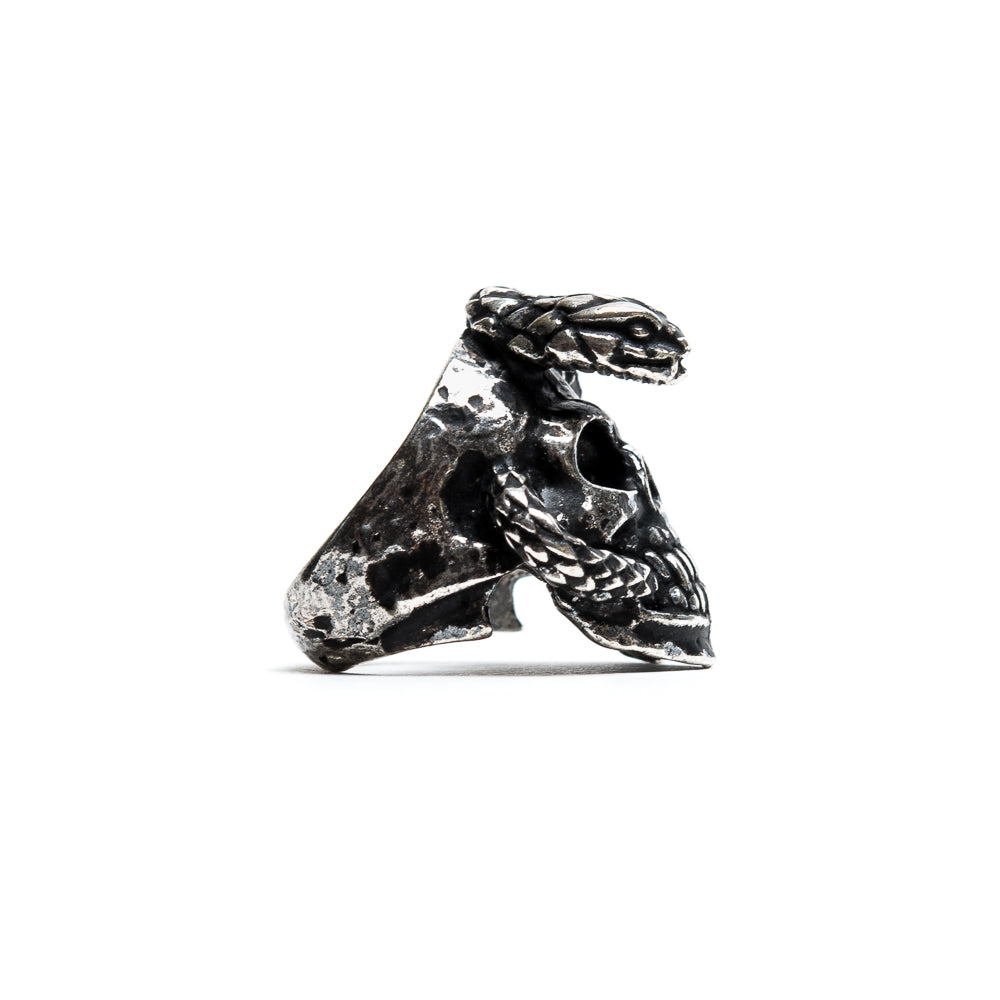 D'AMICO Anello Teschio Piercing e Serpente Spedizione Gratuita