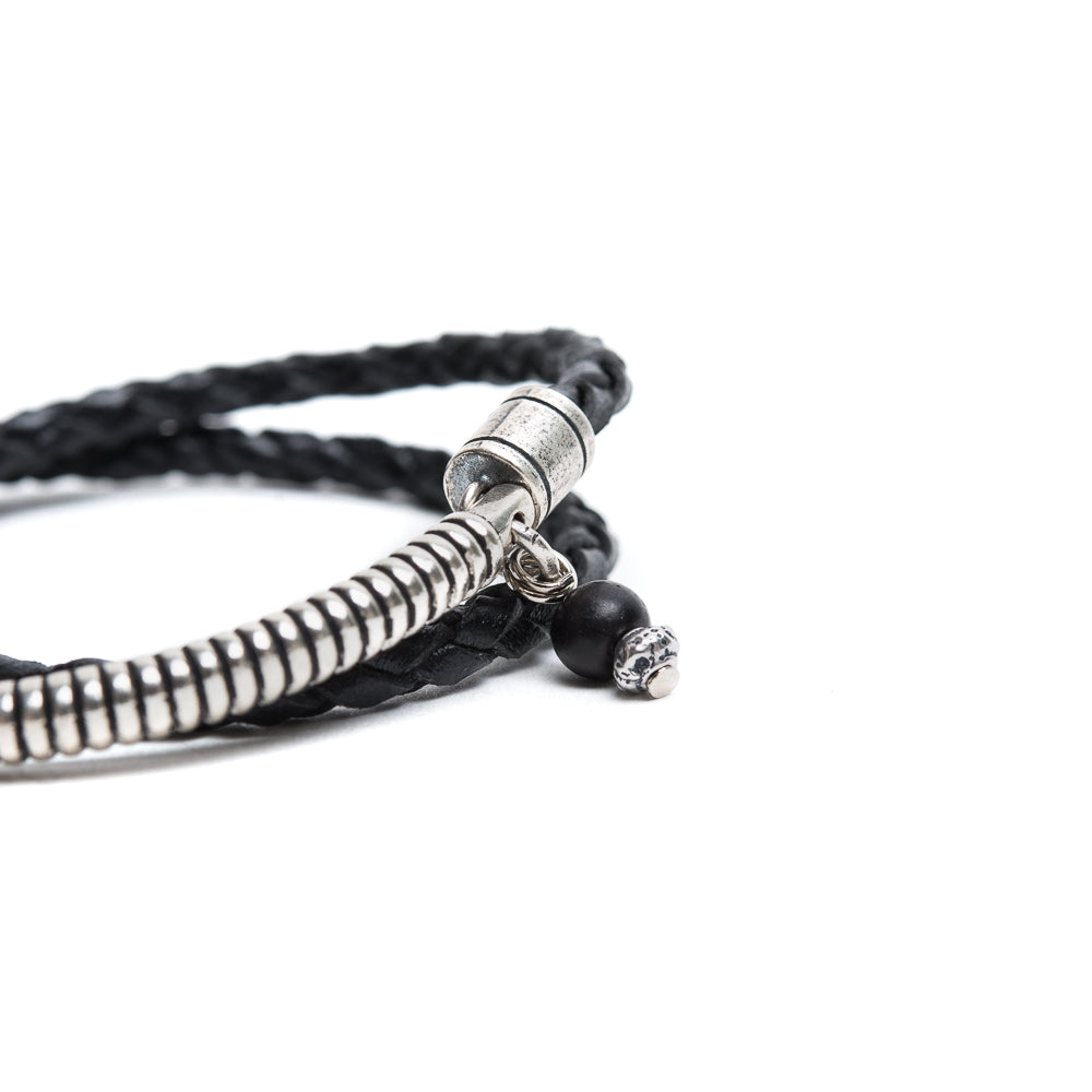 D'AMICO Bracciale Scooby Nero + Argento 925 Affare Del Giorno