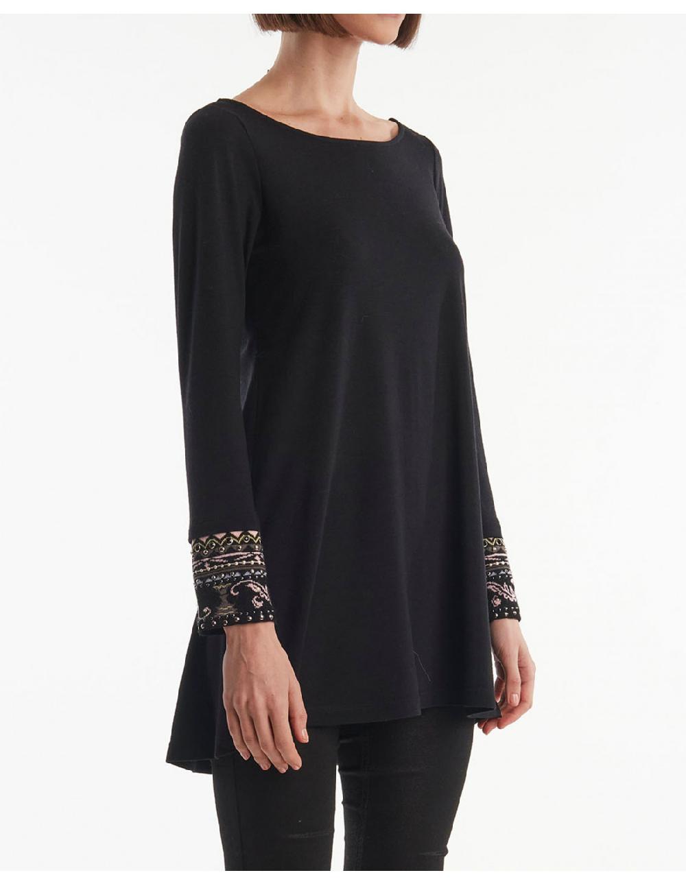 Angelo marani T-SHIRT IN JERSY CONPOLSI JACQUARD+APPL I Più Venduti