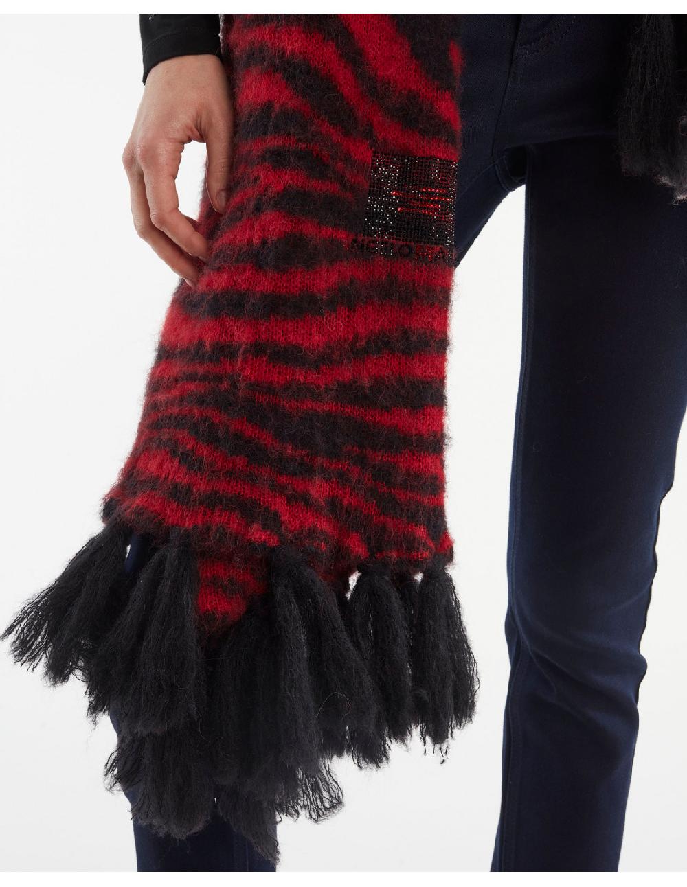 Angelo marani SCIARPA ZEBRA GARZATA IN ALPACA Economico